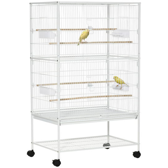 PawHut Large Bird Cage Budgie Cage for Finch Canaries Parrot