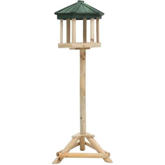 Standing Bird Feeder Solid Firwood 33x106 cm