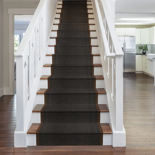 Abbie Needlepunch Dark Brown Stair Runner