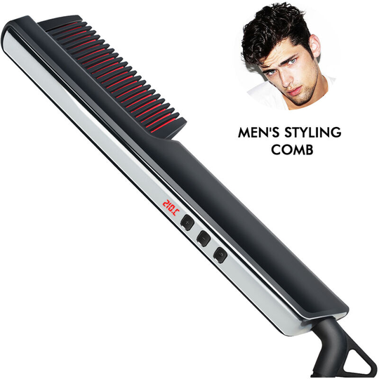 Lcd hair straightener for men and women beard comb ceramic curler hair straightener hair comb