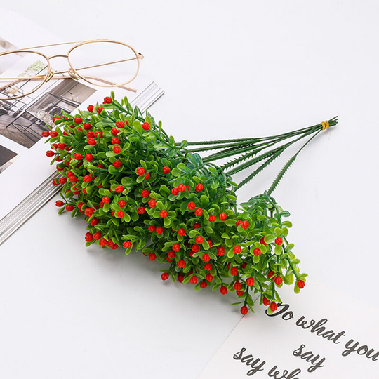 Betterlifegb - Simulation Gypsophila Granules Milanais Artificial Flowers Plastic Living Room Room Decoration Green Plants Flowers Decorative Pot