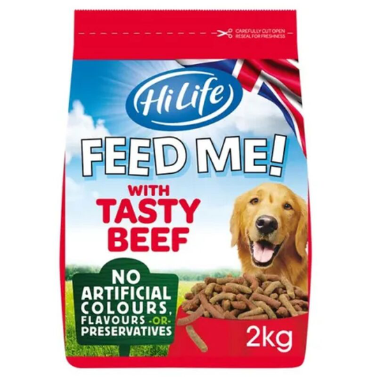 Feed Me Beef Flavoured Cheese & Vegetables Dog Food (2kg) (Brown) - Brown - Hilife