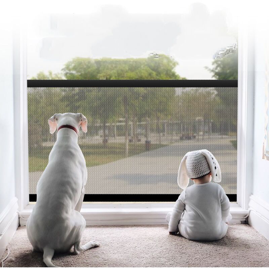 Dog Door Gate - Door Gate Dogs No Drilling,Adjustable Anti-Bumping Stair Gate for Dogs 180*72cm Black