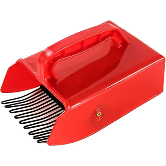 Blueberry and Blackberry Comb, Berry Picker with Metal Comb, 24 x 14 cm(Red)
