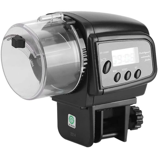 Fish Feeder - Automatic Fish Feeder Digital Lcd Electronic Fish Feeder Dispenser Timer Automatic Aquarium Tank Food Feeding Machine