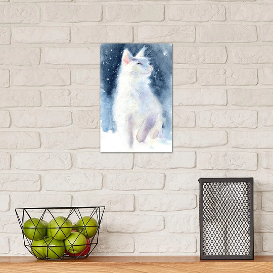 White Kitten II by Marina Ignatova - Wrapped Canvas Painting Print