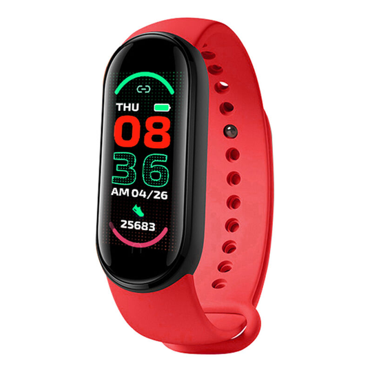 Sports Bracelet Intelligent Movement Heart Rate & Sleep Monitoring Calorie Consumption Alarm Clock bt Connection 0.96in Red, Red - Red
