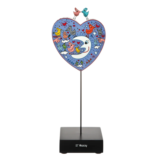 James Rizzi Birds Love the Moon Sculpture