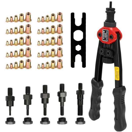 12in Labor-saving Hand Riveter BT-606 Double Insert Manual Rivet Machine Riveting Tools with Nuts