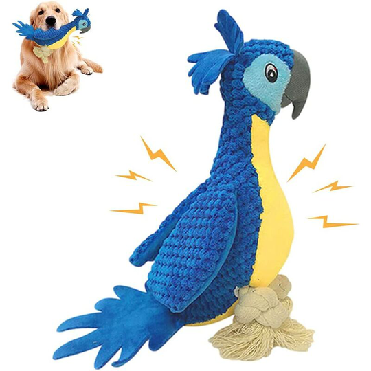 Stuffed Dog Plush Toys, Crinkle & Squeaky Dog Toys - Durable Tug of War Interactive Dog Chew Toys for Puppy Medium Breed Dogs Reducing Boredom