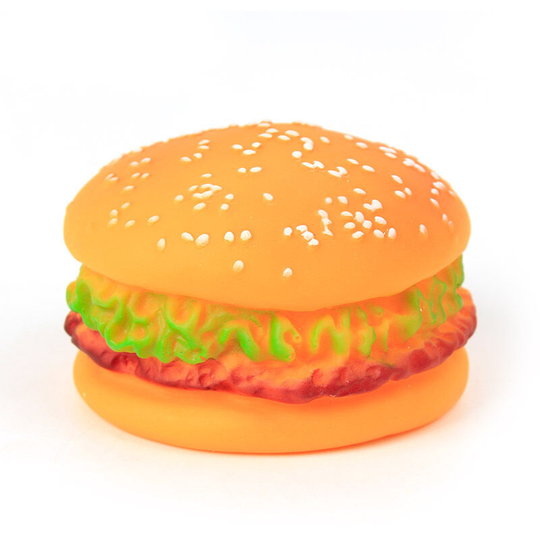 Premium Quality Dog Toy Burger Pet Toy Cheeseburger Pet Teething Toy Silicone Dog Chew Toys Pet Supplies 7.5 * 5cm Pet Supplies