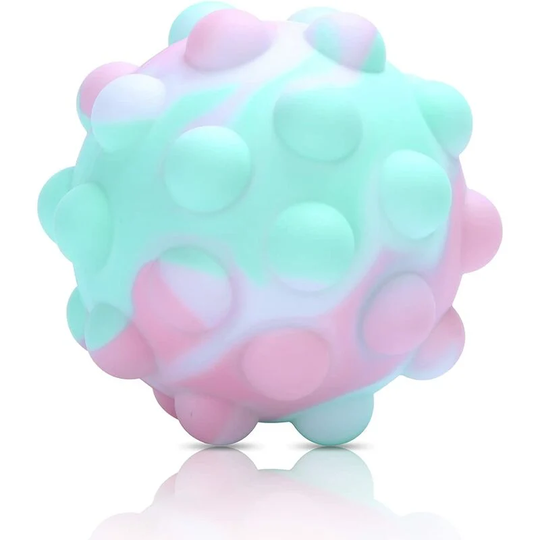 Pop Bubble Sensory Fidget Toy, Squeeze Sensory Toy, Silicone Anti Stress Ball, Fun Stress Relief Ball for adhd, add, Anxiety (Pastel Mix)