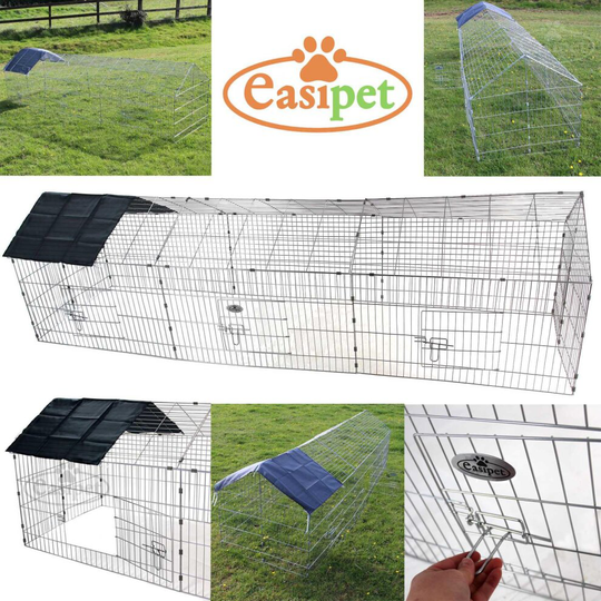Metal Run for small pet with a gabled roof XXL Easipet 67227