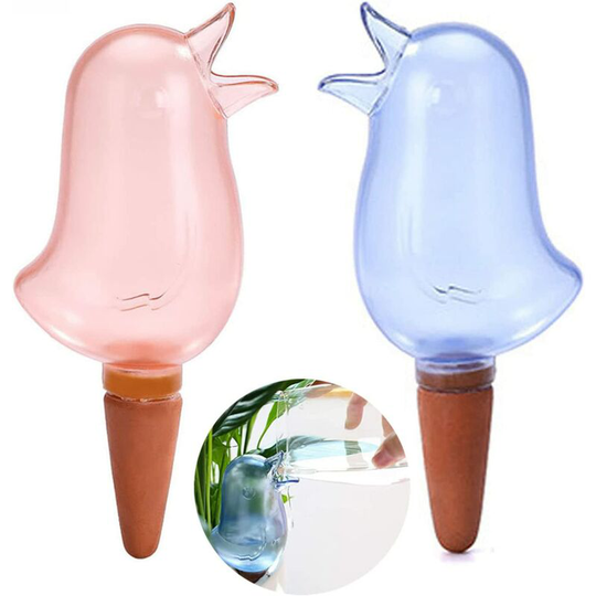2 Pcs Drip Irrigation Kit, Self-Watering Globes, Plant Watering Bulbs, Water Plants and Flowers Automatic Drip Watering Device for Indoor Plant
