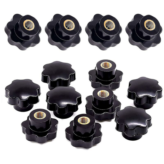 15pcs 7 Star Knob Female Thread Nut Clamping Knob Grip Kit (m10)