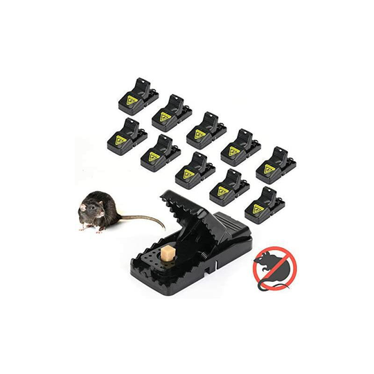 Hiasdfls - Mouse Trap, New Reusable Mouse Trap With Powerful Spring, Secure, Sensitive, Effective, Easy To Use, For Indoor Kitchen Home Garden