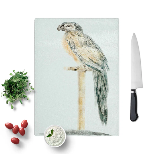 Tempered Glass Perched Parrot by Johan Teyler Chopping Board