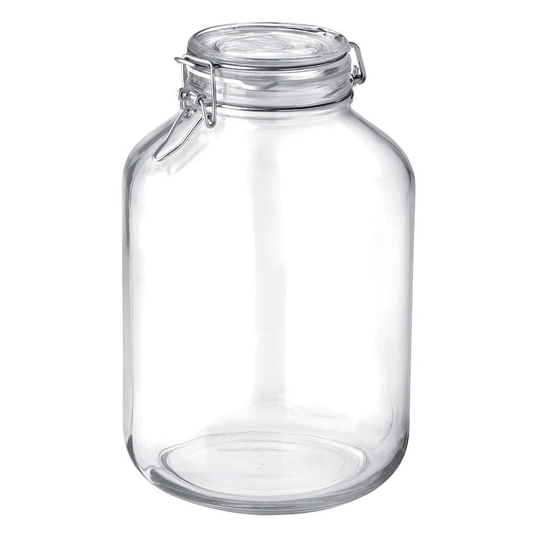 (Clear, 5 Litres) Bormioli Rocco Clamp Lid Air Tight Storage Jar