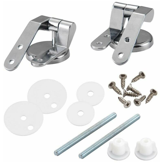 Toilet Seat Hinge, Macaron Replacement Toilet Seat Hinges Set with Zinc Alloy Fixings