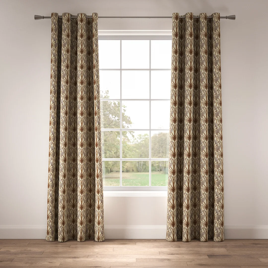 Made to Order - Nouveau Heron Eyelet Room Darkening Thermal Sliding Panel Curtains