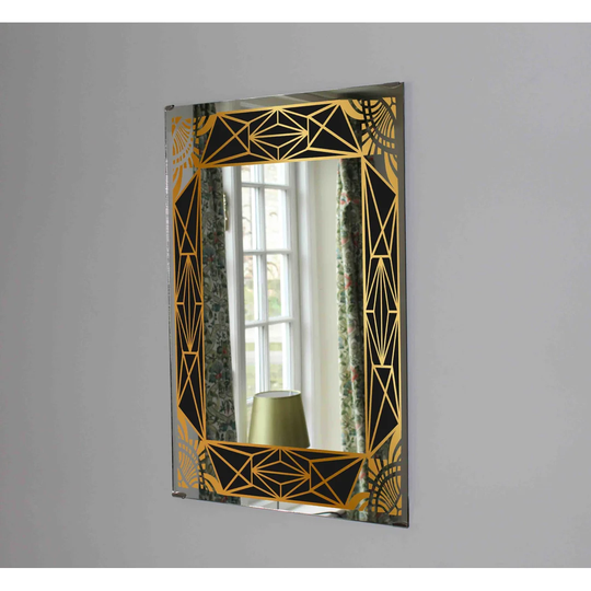 Art Deco Wall Mounted Accent Mirror