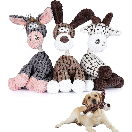3 pcs Dog Toy Squeaker Toys for Dogs, Plush Toy for Dogs, Interactive Dog Chew Toys for Big Small Dog (3pack)