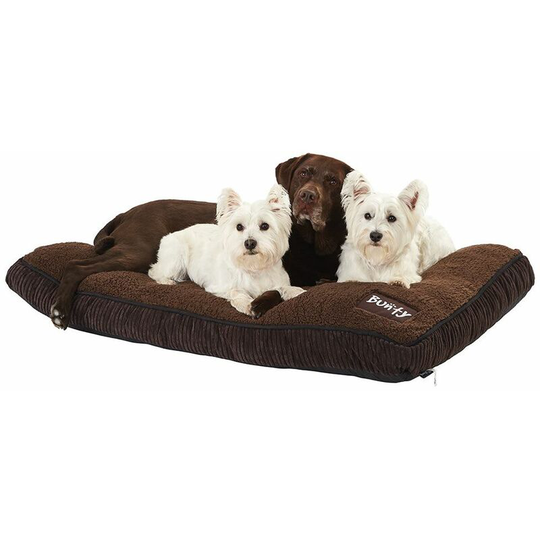 Snooze Soft Fur Fleece Dog Bed Pet Basket Mat Cushion Pillow Mattress - XX-Large - Bunty