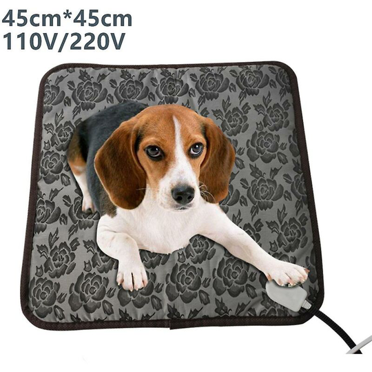 Thsinde - Adjustable Heating Pad For Dog Cat Power-off Protection Electric Warm Mat Bed Waterproof Bite-resistant Wire Electric Blanket 45x45cm