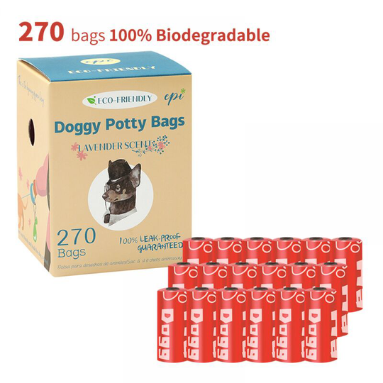 Dog Poop Bags, 8 Rolls, Dog Poop Bag Dispenser Poop Bag, Leak Resistant & Odorless Red 18 Rolls Thick 1.5 Bristle