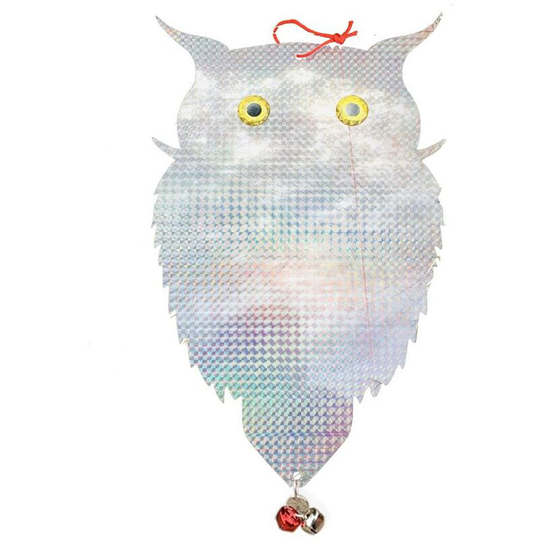 Bird Repellent Pigeon Repellent Owl Shape Luminous Reflective, Set of 2 Pigeon Repellent with Bird Repellent Bell