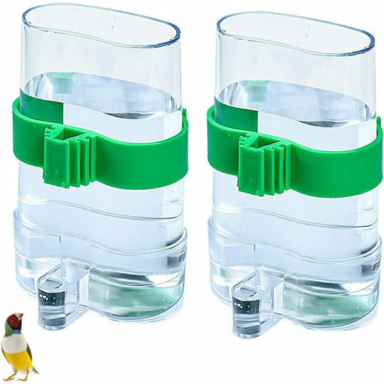 Pieces Parrot Pet Feeder with Cage Clip Automatic Bird Waterer Automatic Food/Water Dispenser Clear Plastic Bird Feeder for Cage