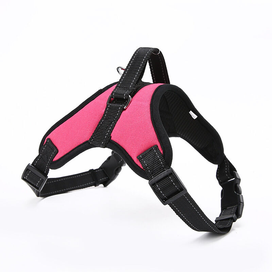 Dog chest strap small and large dogs universal saddle type explosion-proof punching undershirt type nylon leash - Rose red m size