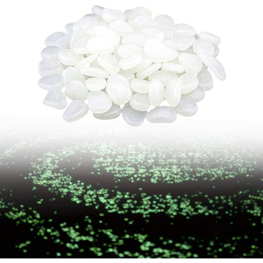 100 pcs glow stones colourful pebbles dark pebbles light glow for white aquarium garden hallway decoration