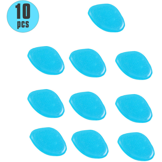 10PCS Glowing Stones For Decorations Fish Tank Luminous Stone Garden Stones Rocks Glow In The Dark Pebbles ,Blue - Blue