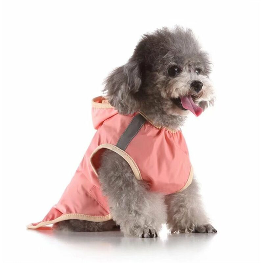 Waterproof Pet Waterproof for Dog Golden Dog Golden Retriever Large Dog Waterproof for Pets Dog Clothes Reflective Waterproof Poncho (Rose 2xL)