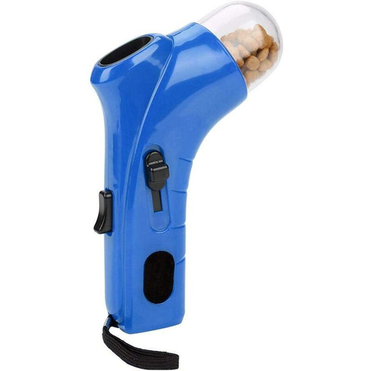 Litzee - Dog Food Feeder, Funny Pet Treat Launcher Ejecting Gun Interactive Puppy Snack Dispenser Hand Held Gun Food Catapult for Dog Cat Exercise