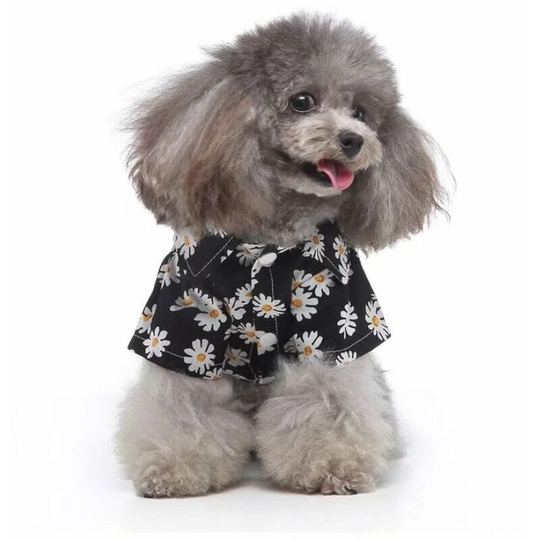 Pet Clothing Pet Clothing Hawaiian Shirt Pet Dog Clothing Pet Check Shirt Shirt For Beach Dog Tiles (Black xl)