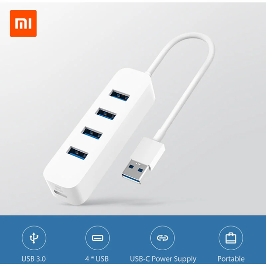 USB3.0 Hub Multi 4 usb Splitter High Speed usb-c Hab tf Card Reader All In One For pc Computer Accessories - Xiaomi