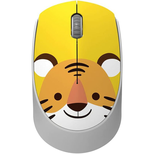 Osqi - Cartoon Animal Shaped Wireless Mouse - Wireless Optical Silent Click Mouse for Business, Travel, Office, Home, School, Gift, Yellow