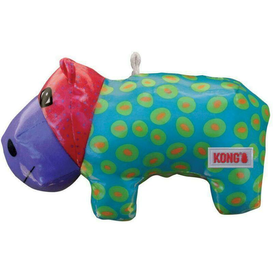 Shieldz Hippo Plush Dog Toy (10.8cm x 19.7cm x 17.8cm) (Multicoloured) - Multicoloured - Kong