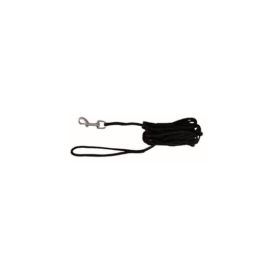 Trixie Dog Tracking Lead, Ideal For Command Training, 15 M/ø 5mm, Black - Lead - lead tracking dog training black trixie 15m nylon long hunting