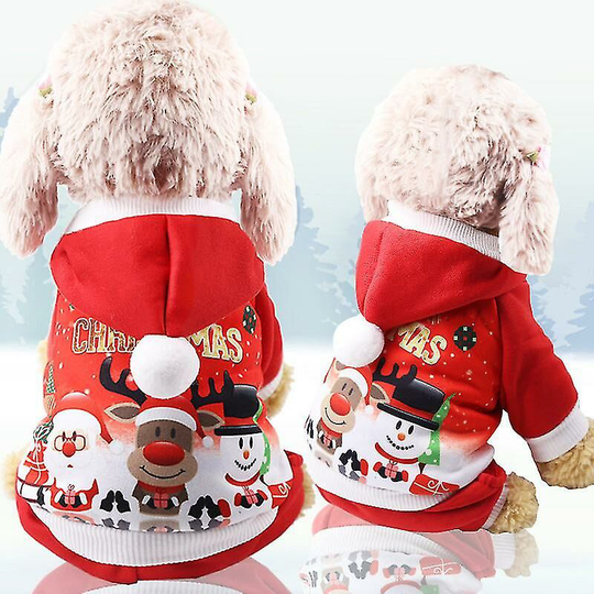 Ilovemilan - Pet Clothes Four Legs Christmas Elk Fleece Autumn And Winter Sweater Dog Cat(XL)