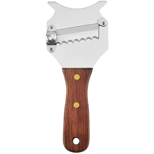 Professional Stainless Steel Truffle Cheese Slicer Chocolate Razor Wavy Paddle Wavy Blade Kitchen Gadgets - Red Pear Wave