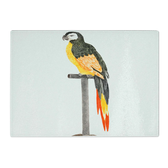 Tempered Glass a Perched Parrot Chopping Board