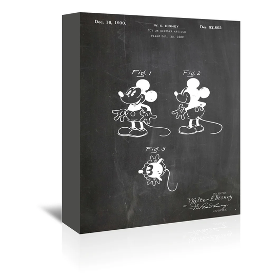 'Mickey Mouse' by House of Borders Graphic Art on Wrapped Canvas