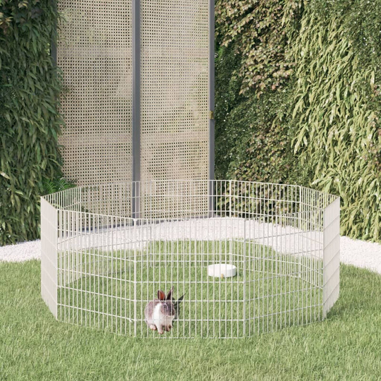 Asupermall - 10-Panel Rabbit Cage 54x60 cm Galvanised Iron