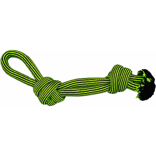 Knotted Rope Dog Toy (- 6in) (Green/Black) - Green/Black - Jolly Pets