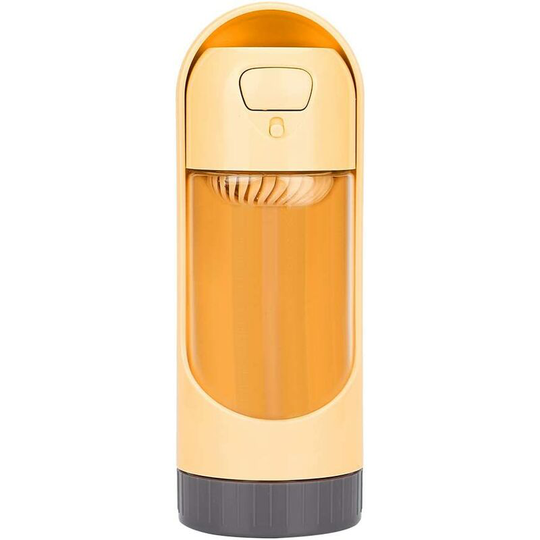 Portable Dog Water Bottle Leak Proof Cat Drinking Water Dispenser for Travel Outdoor Walking Training(Yellow)