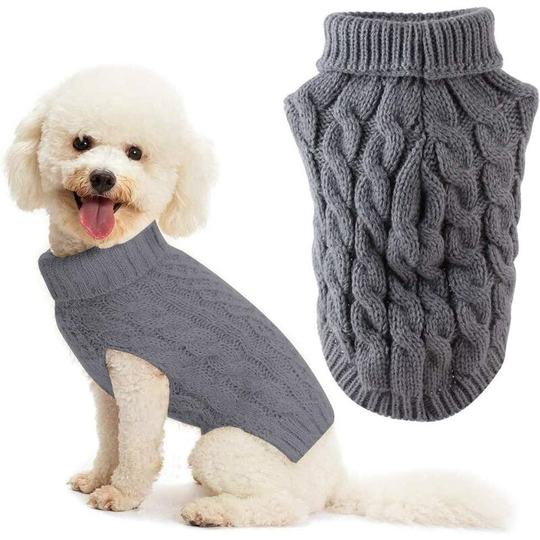 Dog Sweaters, Dog Sweater, Medium Dog Sweater, Winter Dog Sweater, Pet Cold Weather Coats Fashion Clothes Turtleneck Knitwear Knitwear Outwear (l)