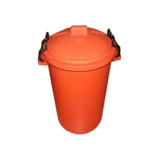 Viss - 85 Litre Orange Plastic Outdoor Bin